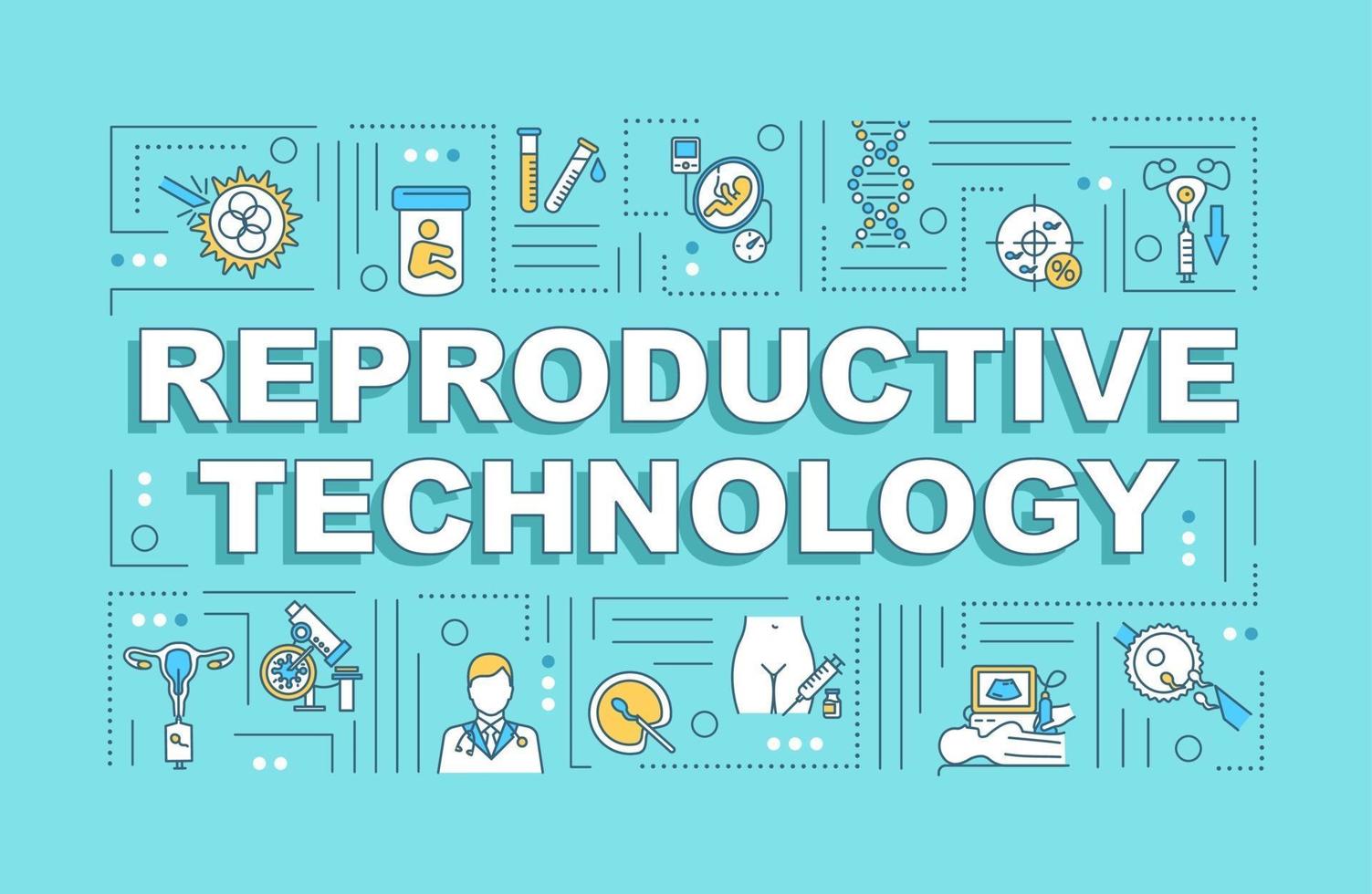 Reproductive technology word concepts banner vector