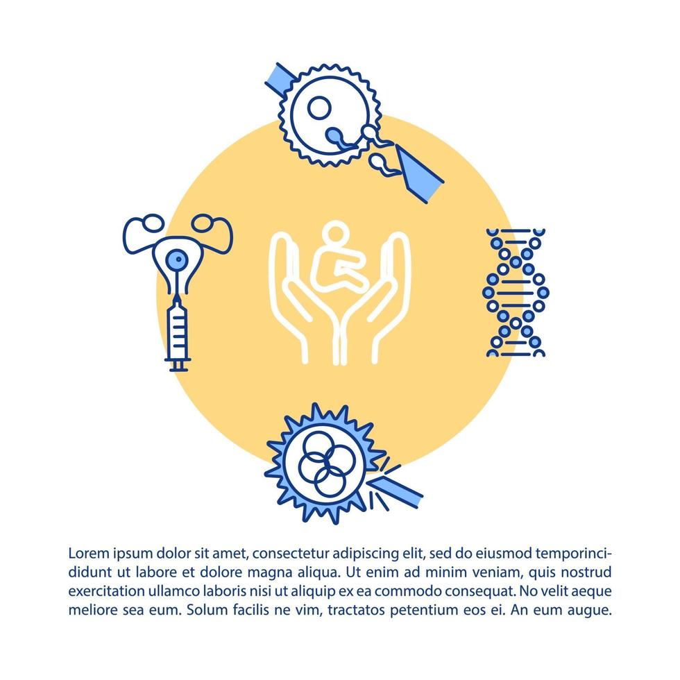 Reproductive technology concept icon with text vector