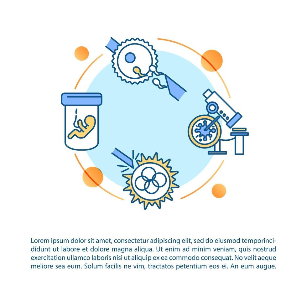 Reproductive technology concept icon with text vector