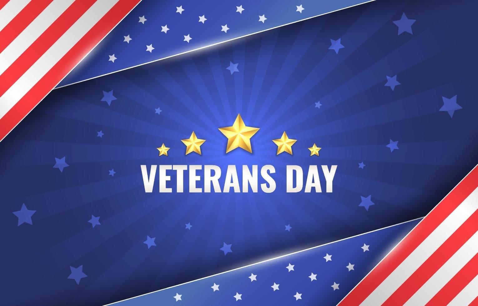 Happy Veterans Day of America Background vector