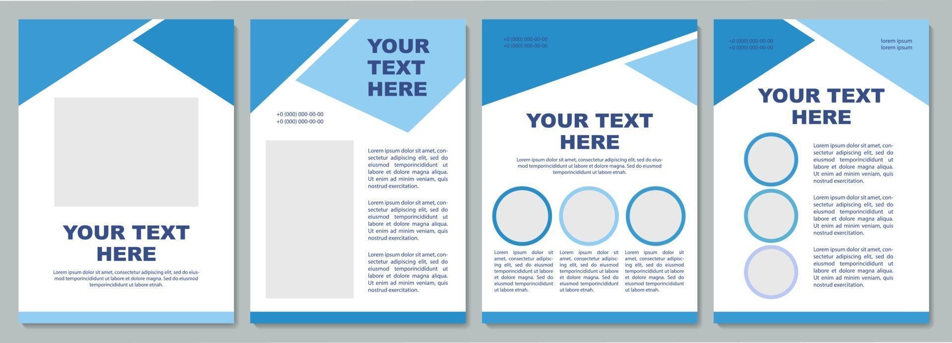 Geometric advertising brochure template vector