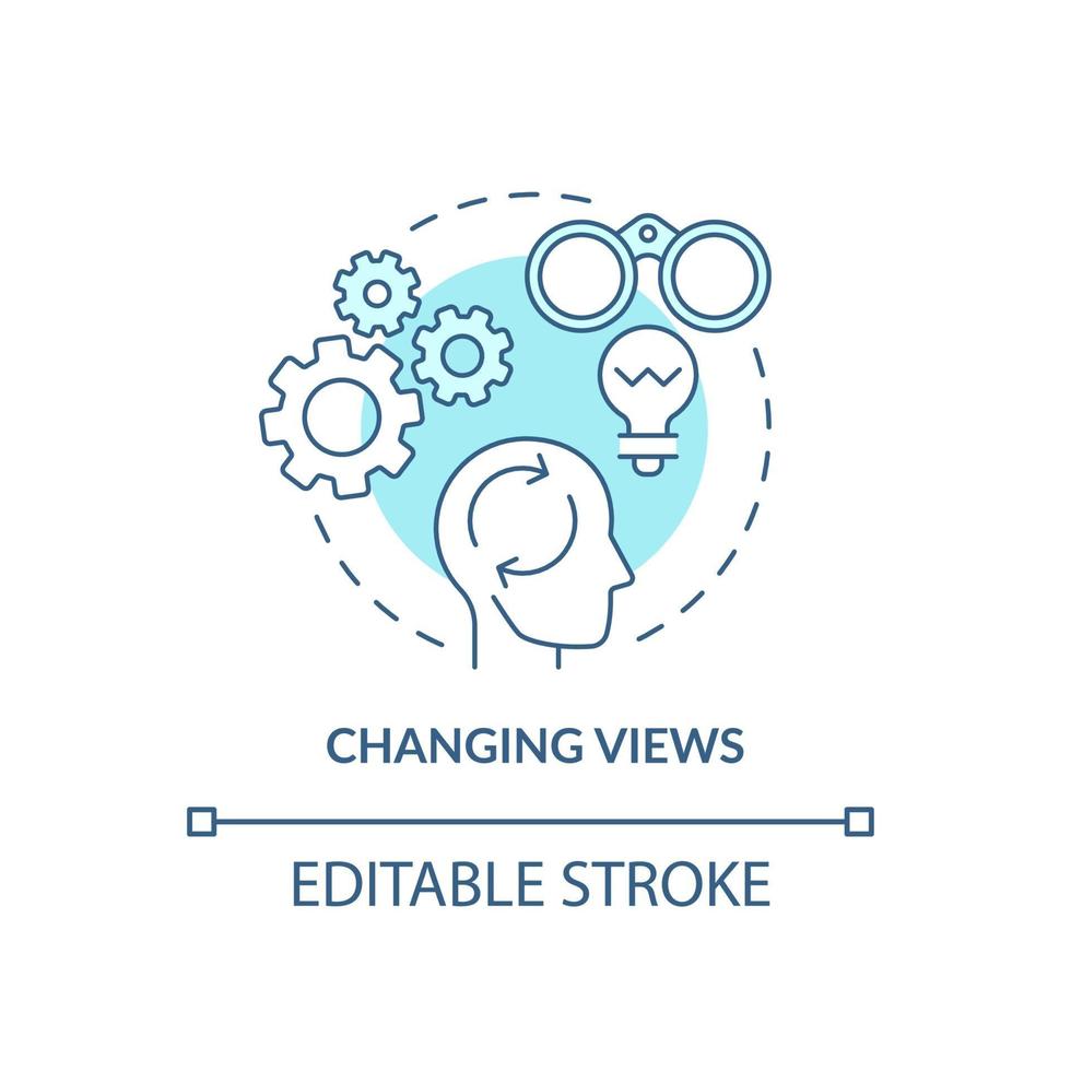 Individual way of thinking concept icon vector