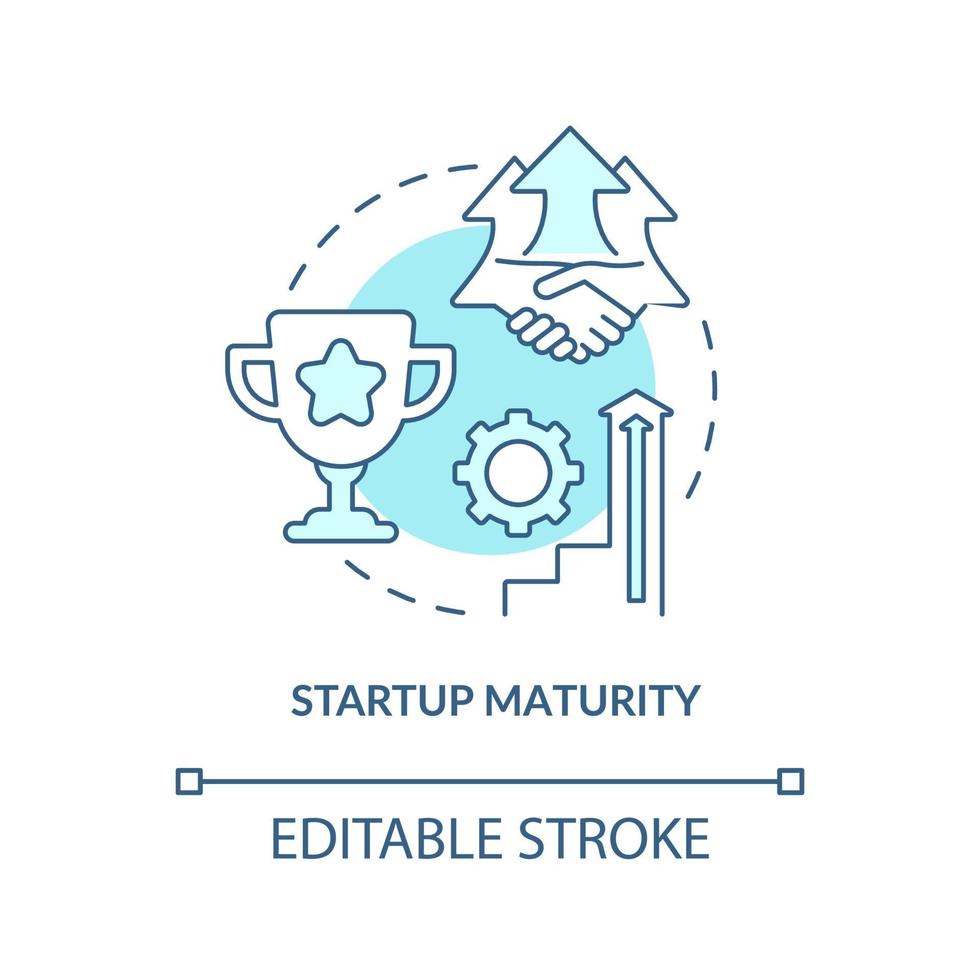 Startup maturity blue concept icon vector