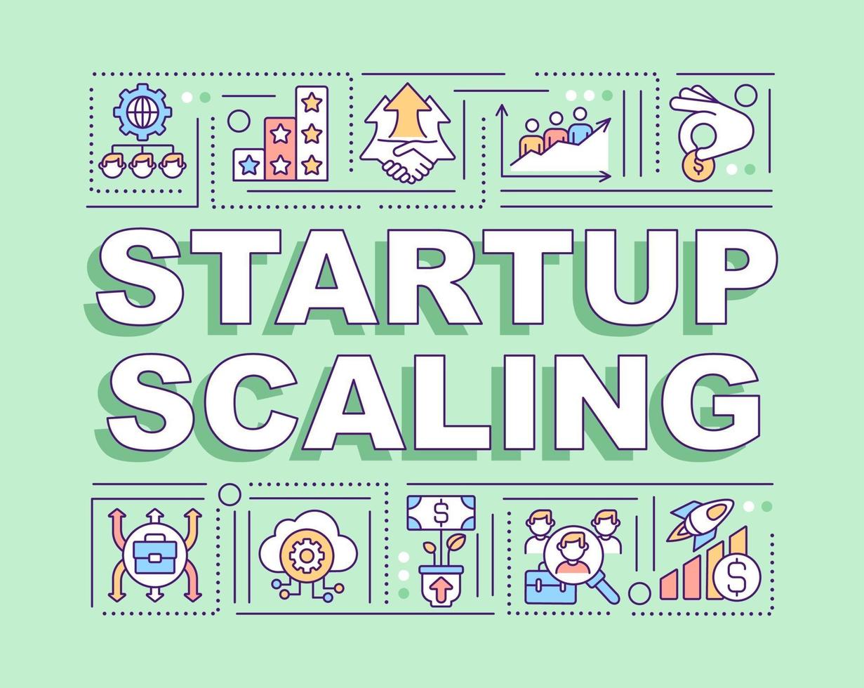 Startup scaling word concepts banner vector