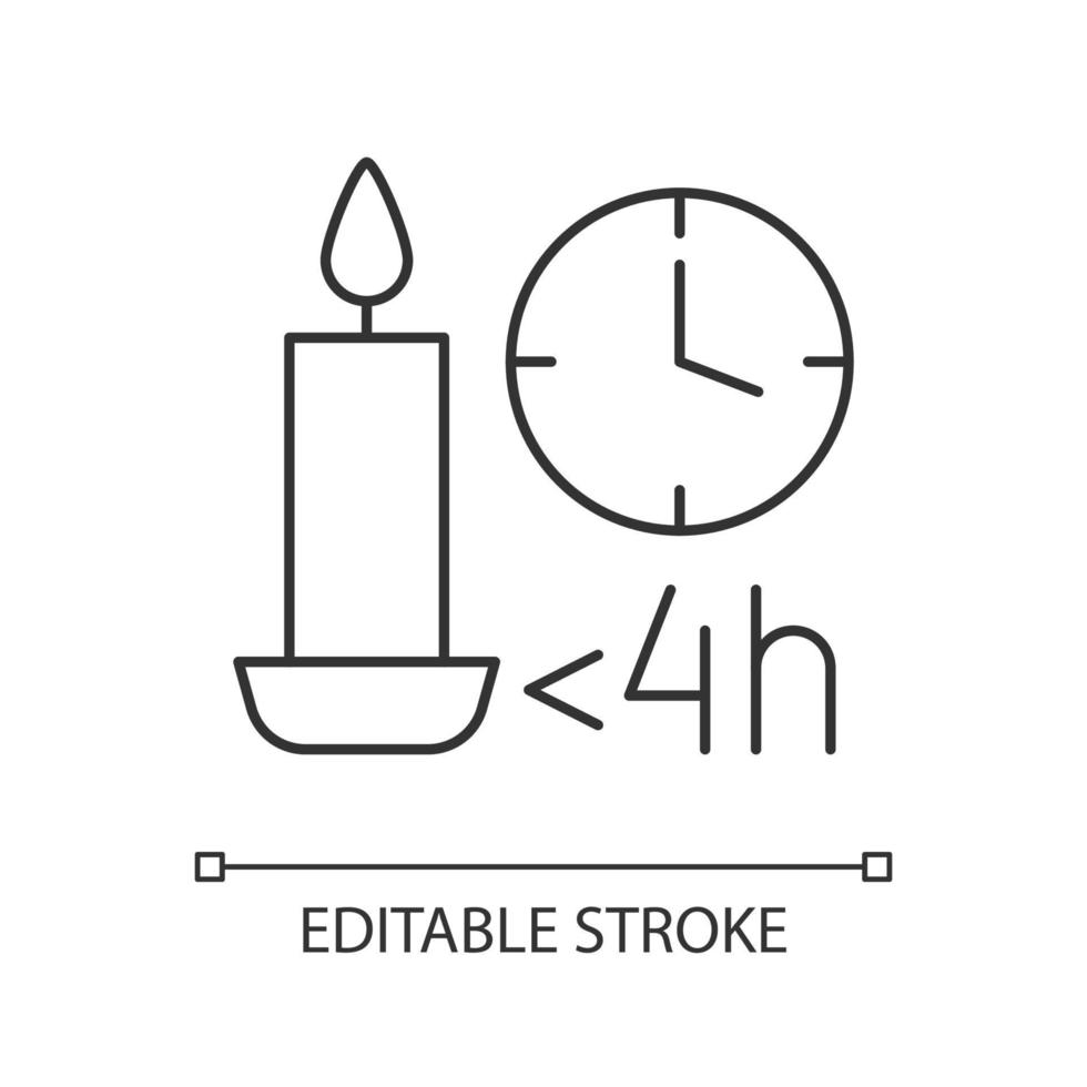 Candle burn time limit linear manual label icon 3273087 Vector Art