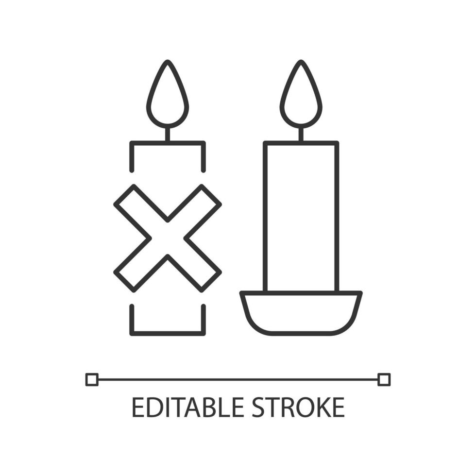 use el icono de etiqueta manual lineal de candelabro vector