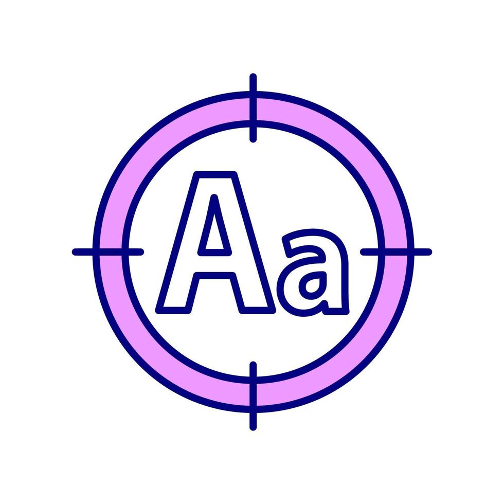 icono de color rgb de revisión ortográfica vector