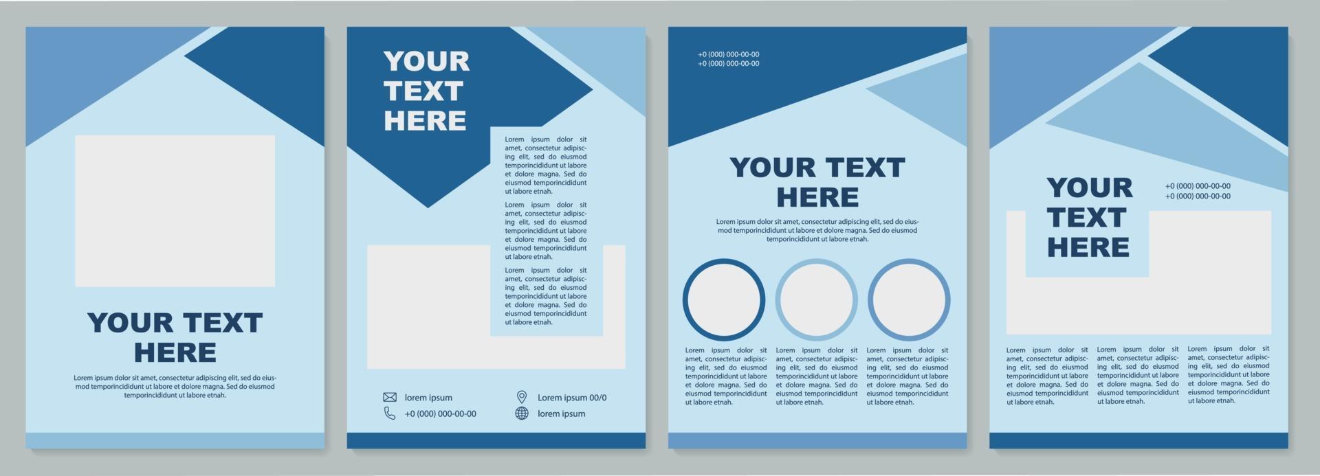 Geometric minimal brochure template vector