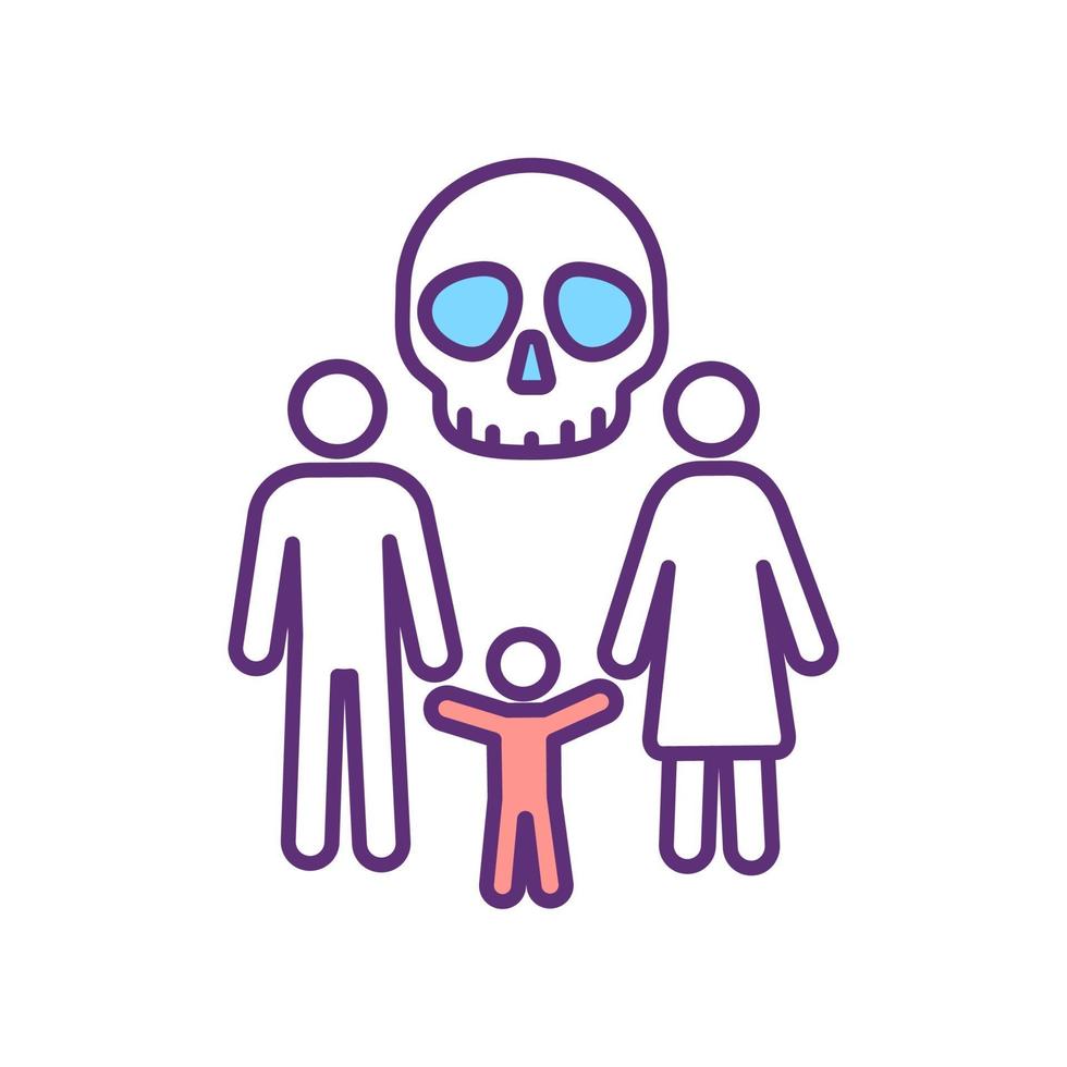 Family threat RGB color icon vector