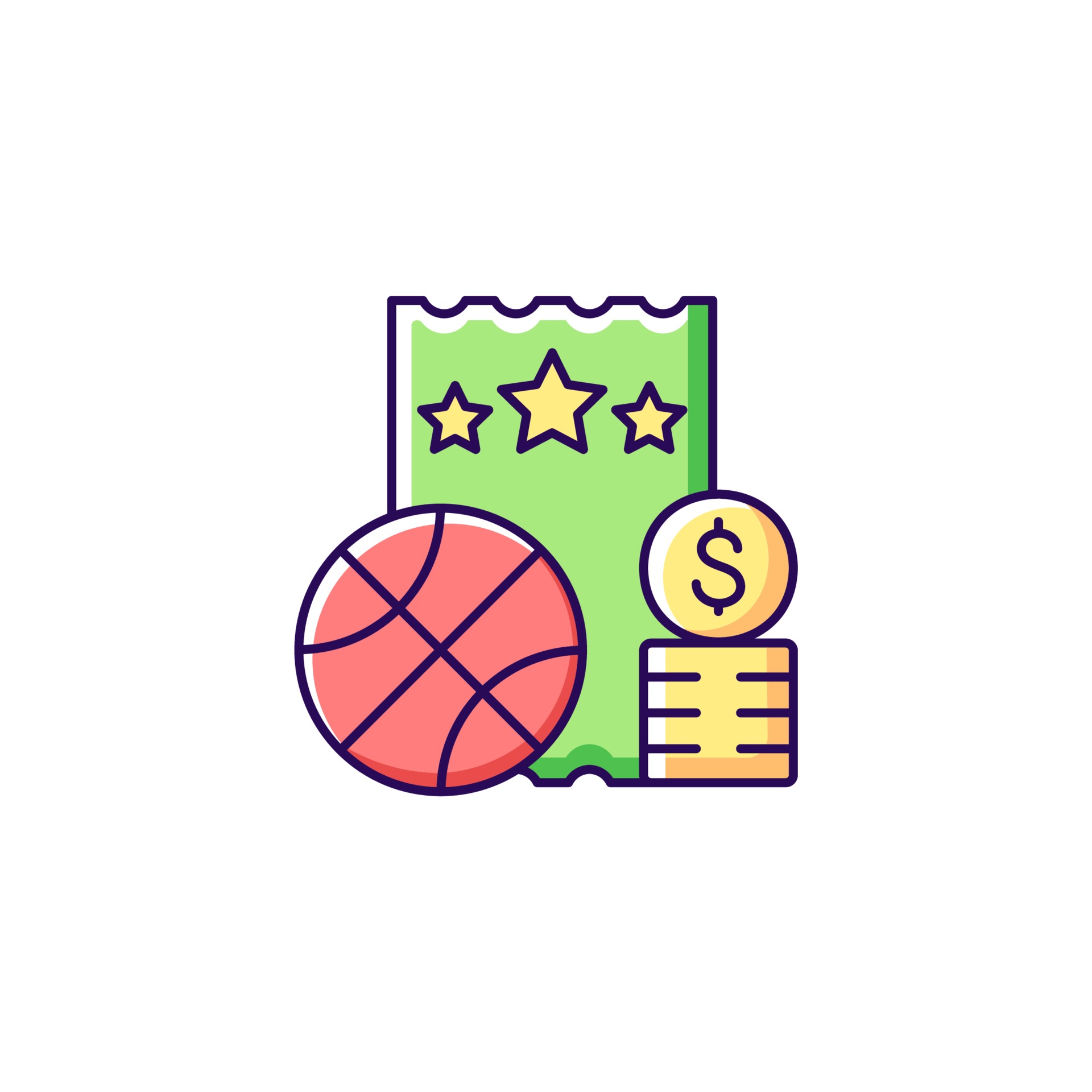 Sports lottery RGB color icon 3273239 Vector Art at Vecteezy