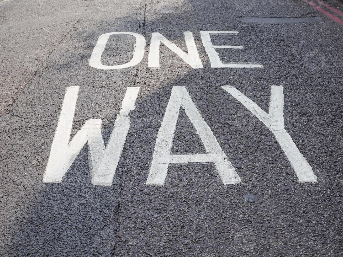 One way sign photo