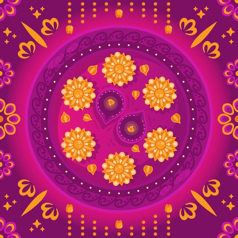 concepto de feliz diwali vector