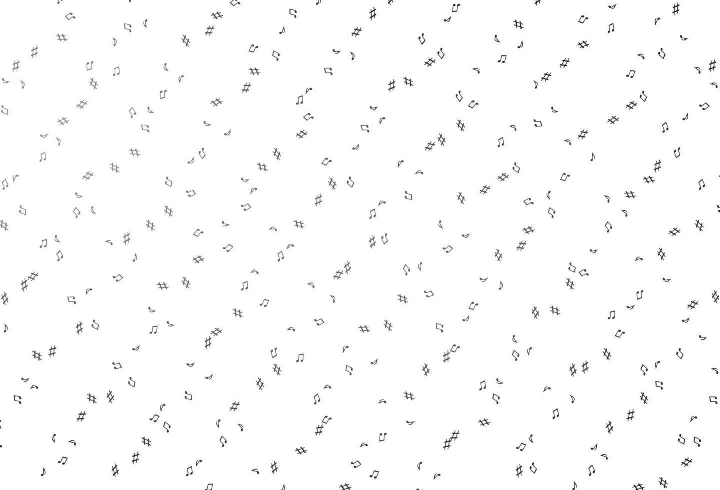 Light Silver, Gray vector backdrop with music notes.