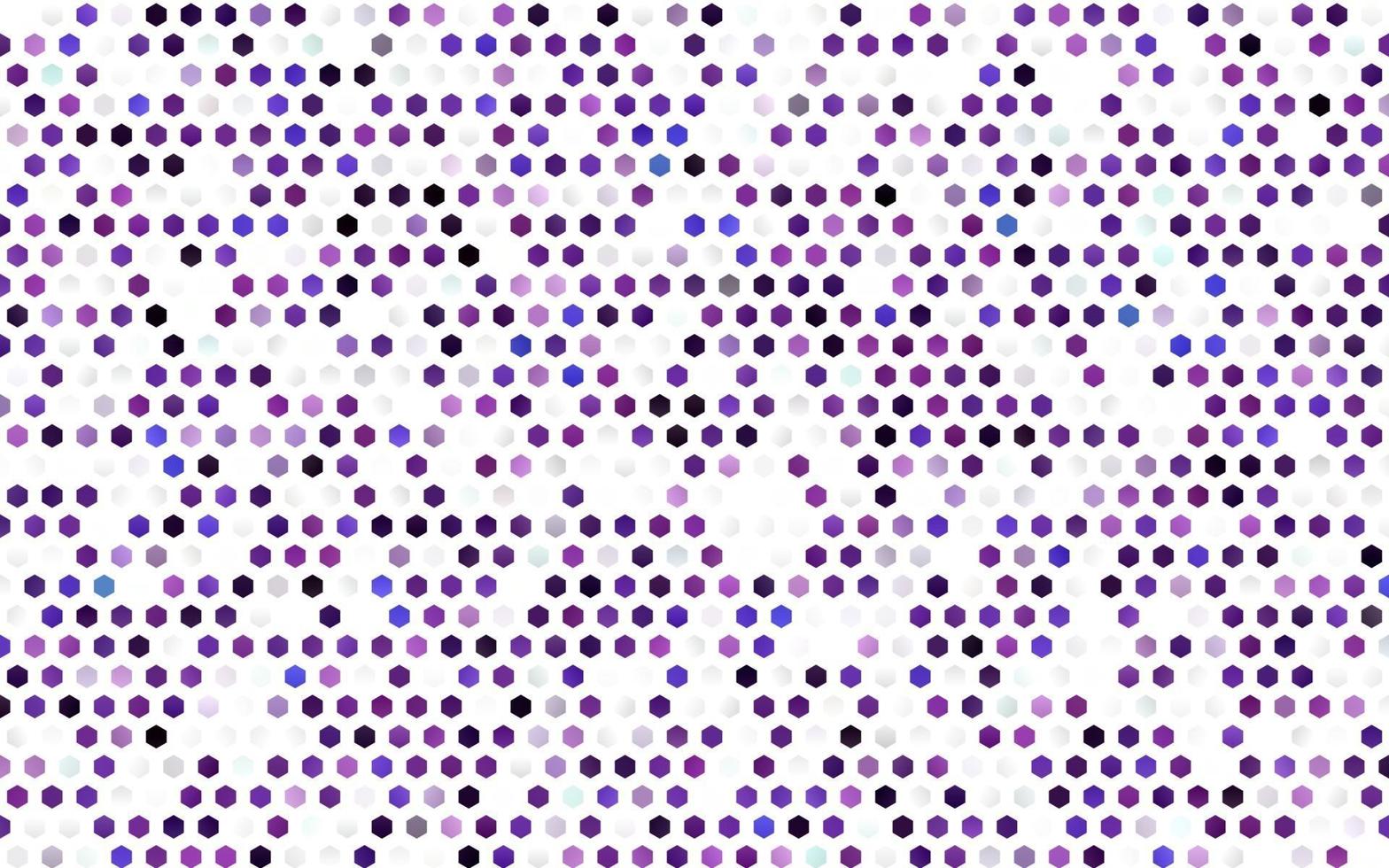 Dark Purple vector pattern with colorful hexagons.