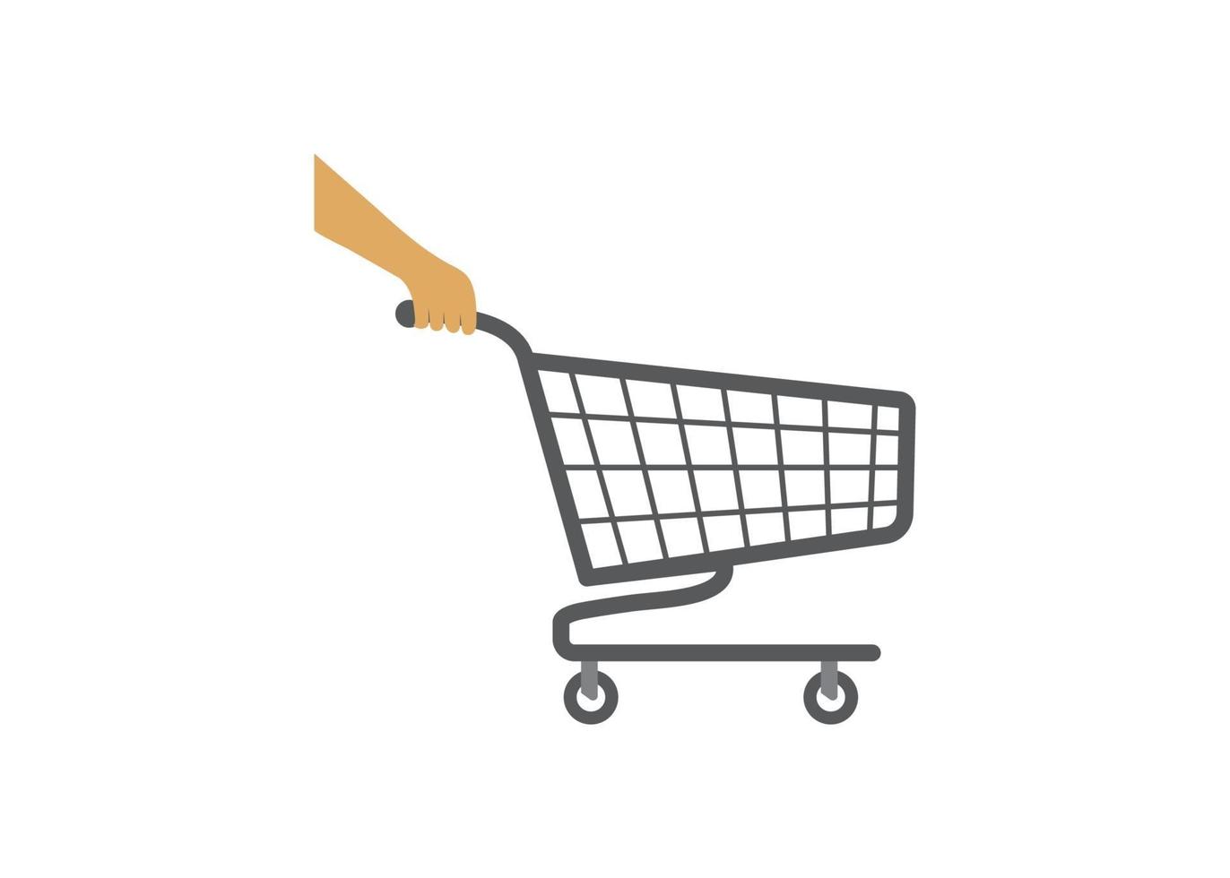 Shopping cart icon illustration design template vector