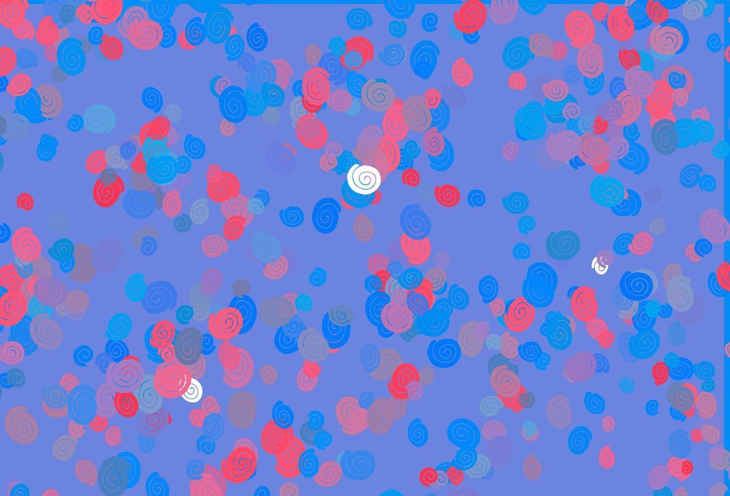 plantilla de vector azul claro, rojo con formas de burbujas.