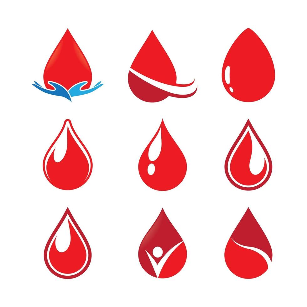 Blood drop logo images vector