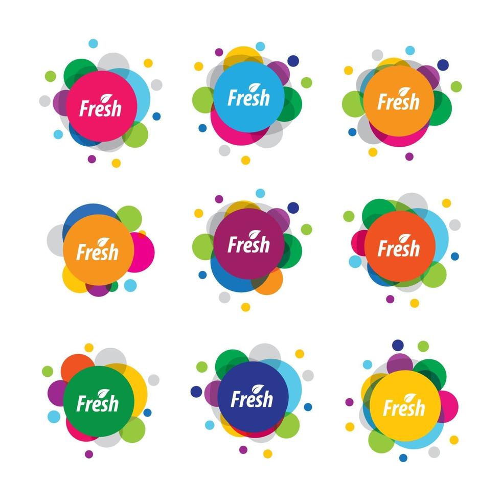 Bubble colorful logo images vector