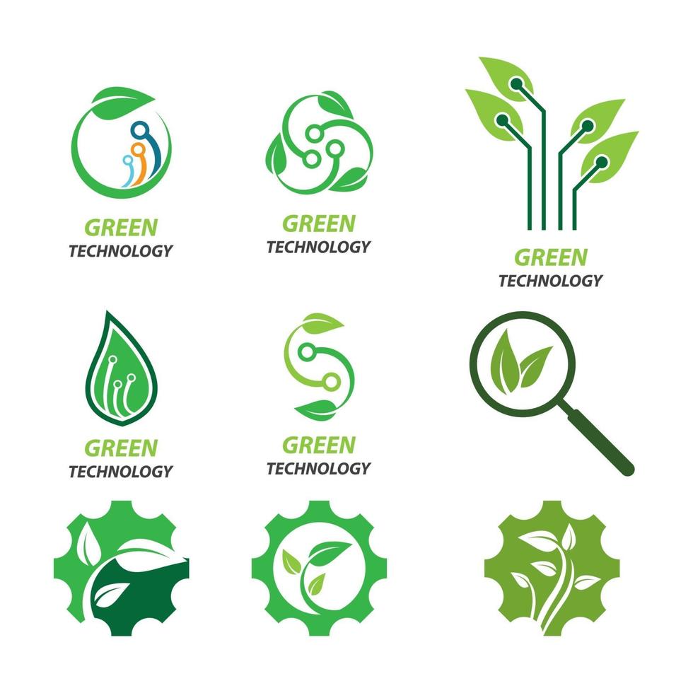 Green technology logo vector
