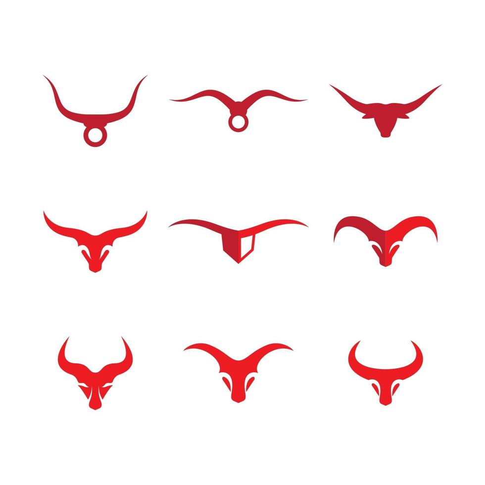 Bull head logo images vector
