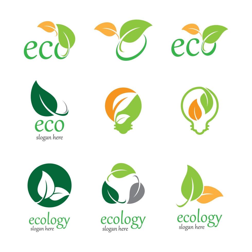 Ecology logo images illustration vector