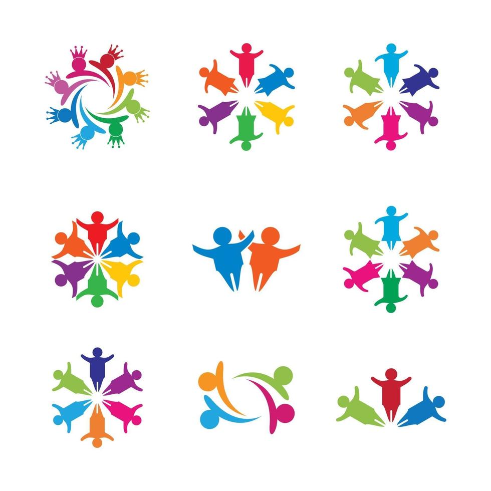 Community care logo images design vector