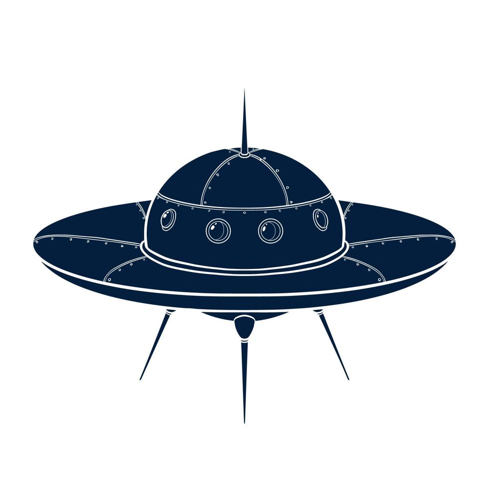 icono de silueta de nave espacial vector