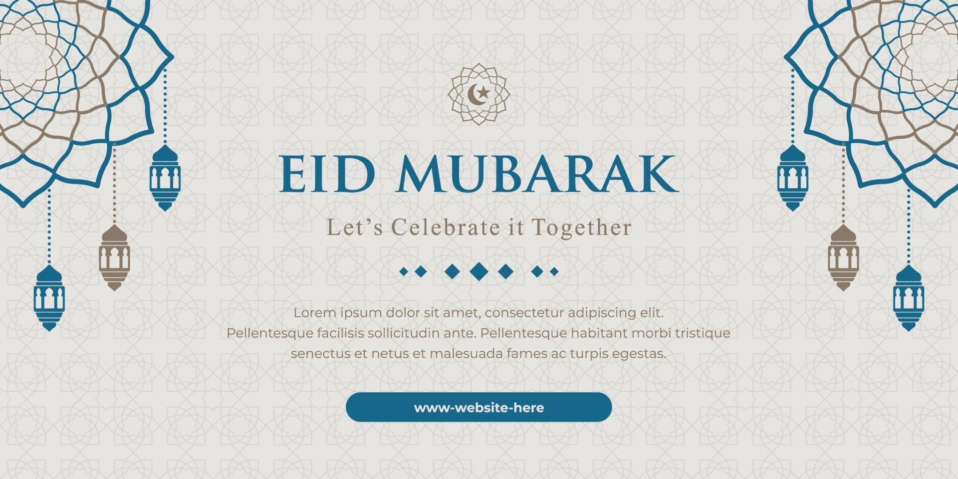 banner eid horizontal vector