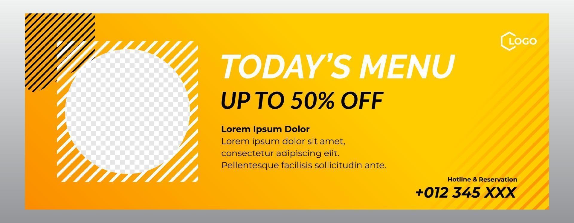 yellow banner template vector