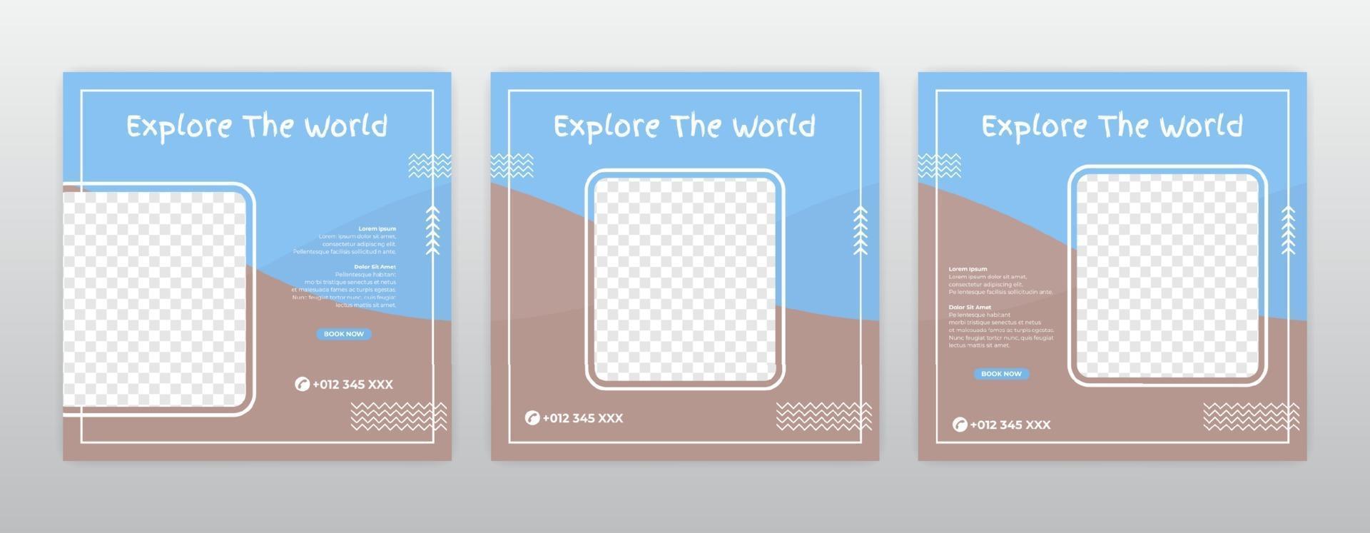social media post template vector