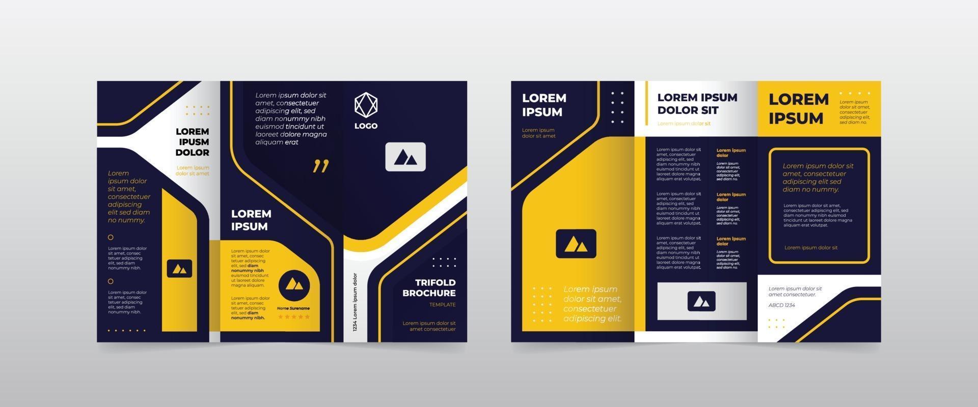 modern trifold business brochure template vector