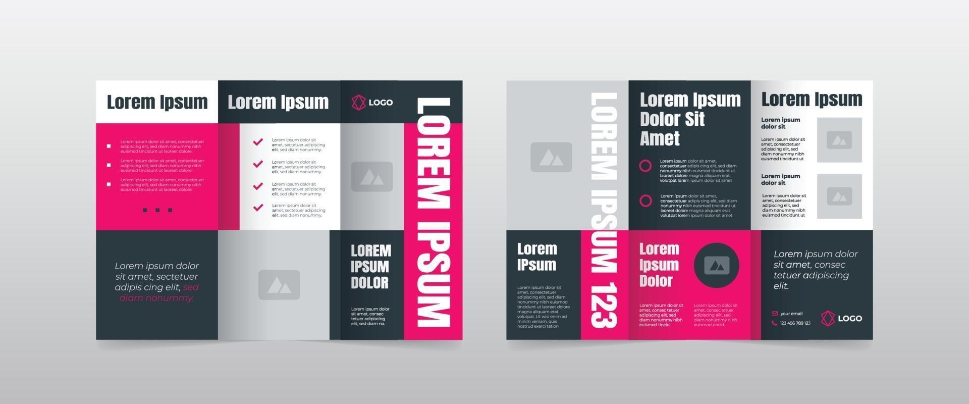 modern trifold business brochure template vector