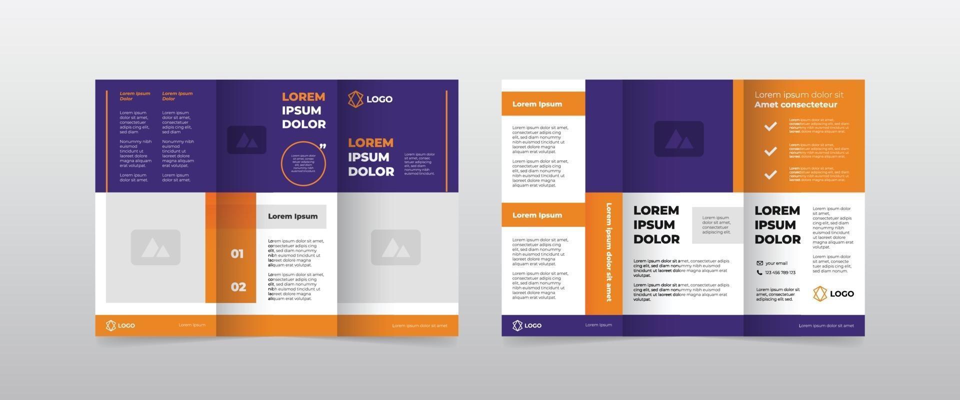 modern trifold business brochure template vector