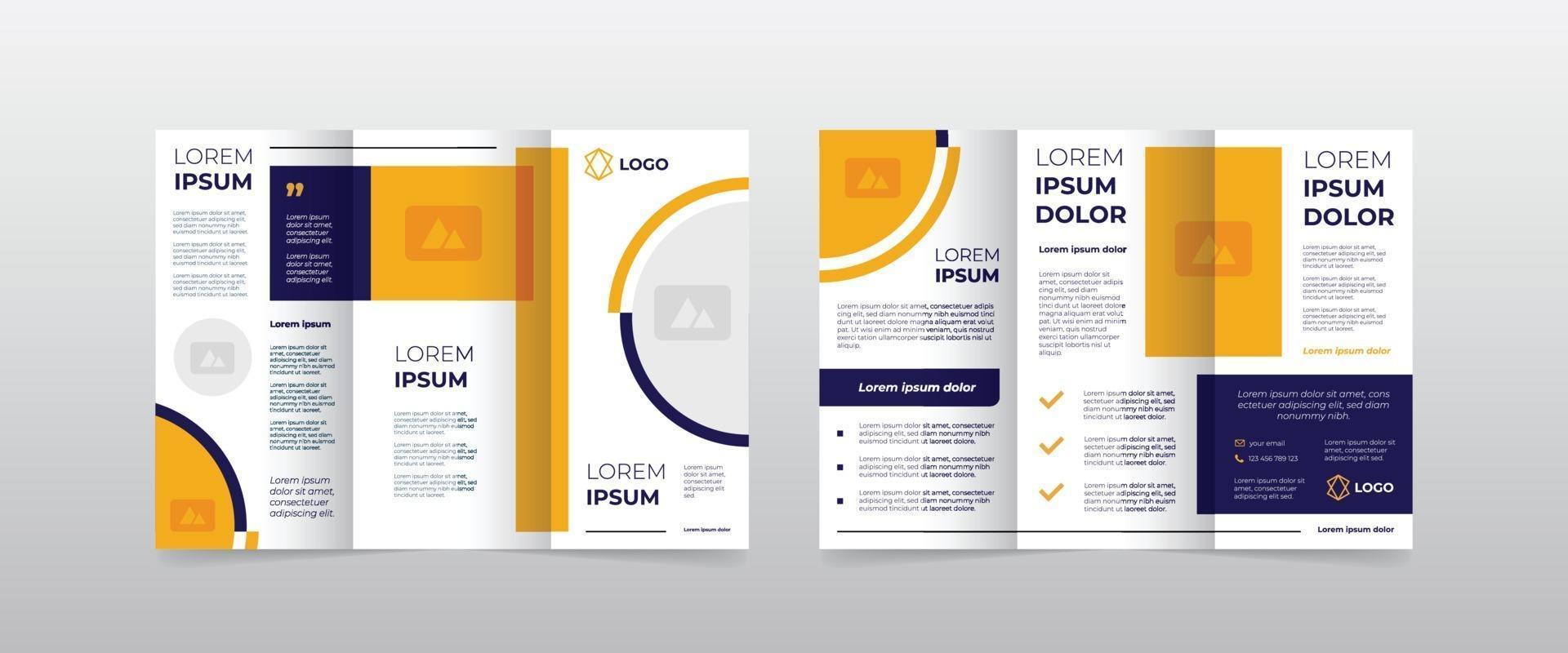 modern trifold business brochure template vector