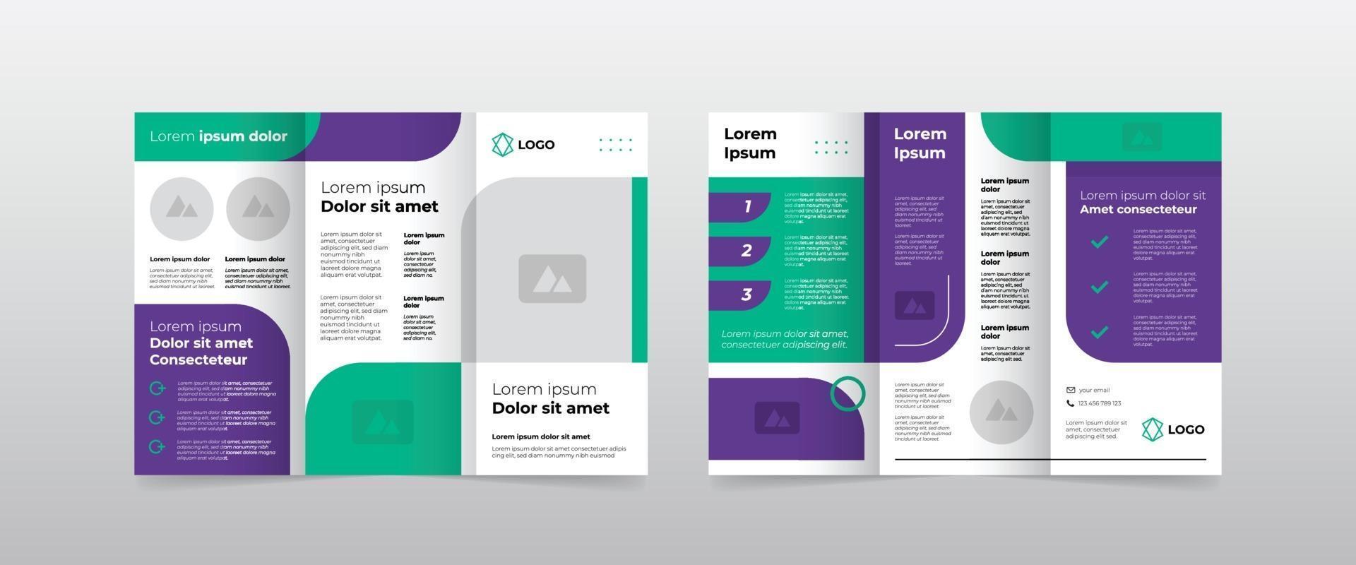 modern trifold business brochure template vector