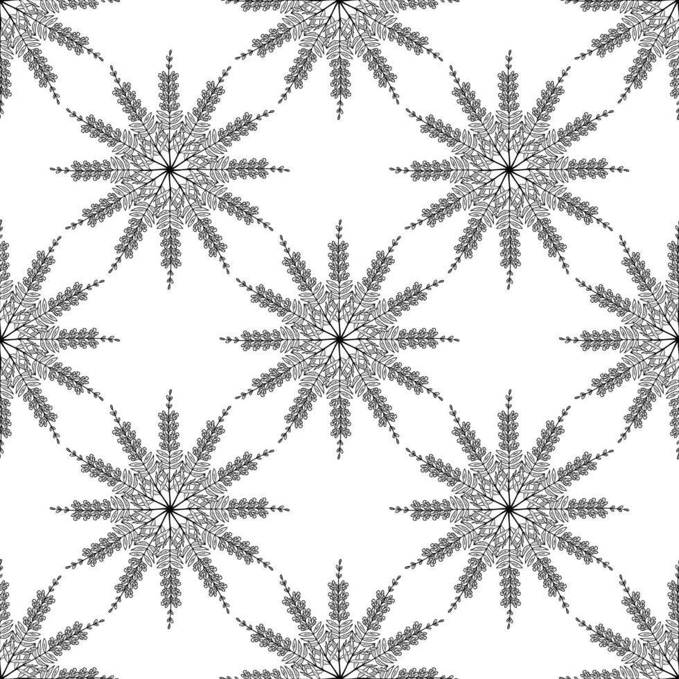snapdragon, seamless b-w vector