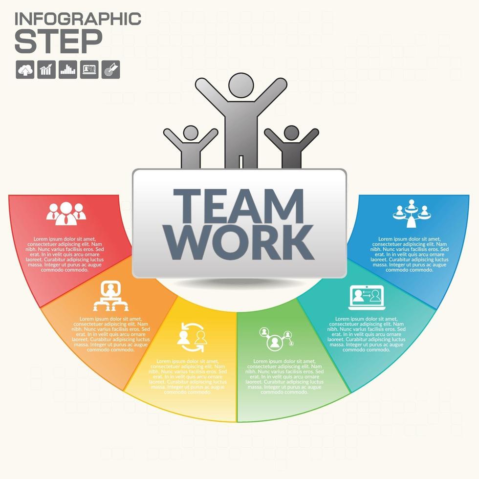 infografías paso a paso. gráfico circular, gráfico, diagrama vector