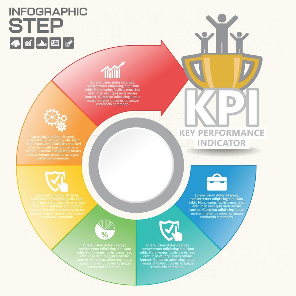 infografías paso a paso. gráfico circular, gráfico, diagrama vector