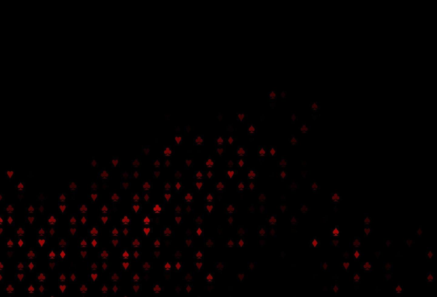 Dark Red vector texture with playing cards.