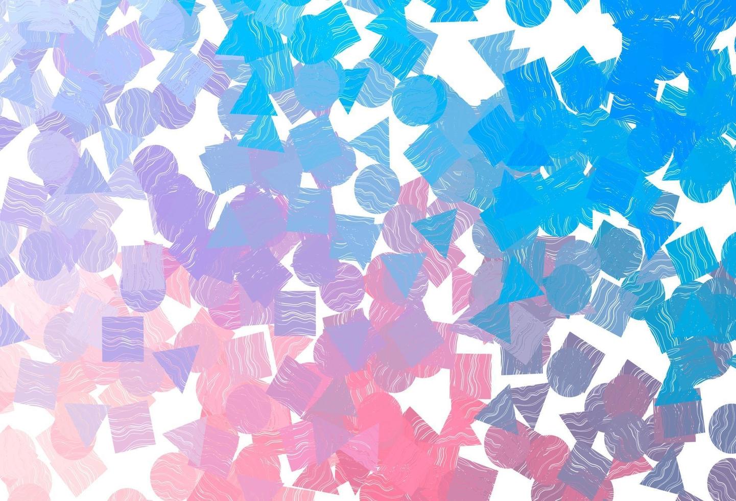 Light  blue, red vector cover in polygonal style with circles.