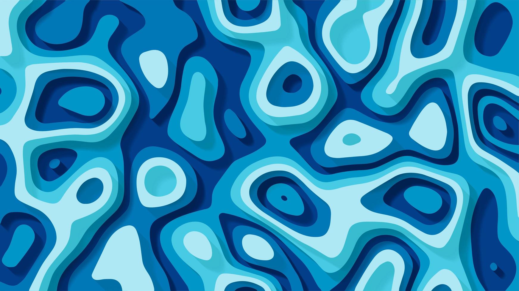 Abstract vector blue cut out effect background.