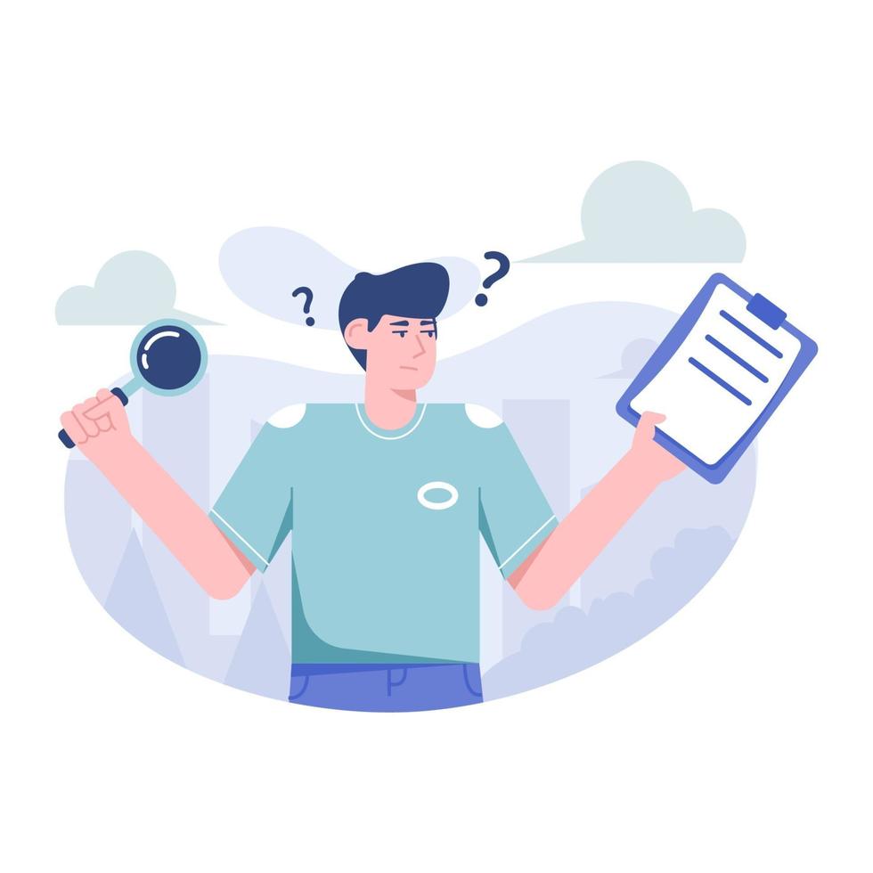 File not found flat illustration vector