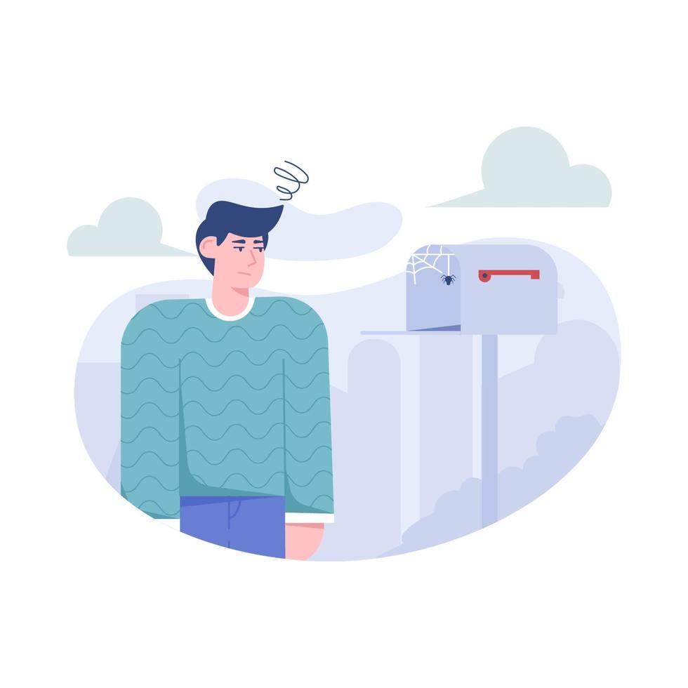 No message flat illustration vector