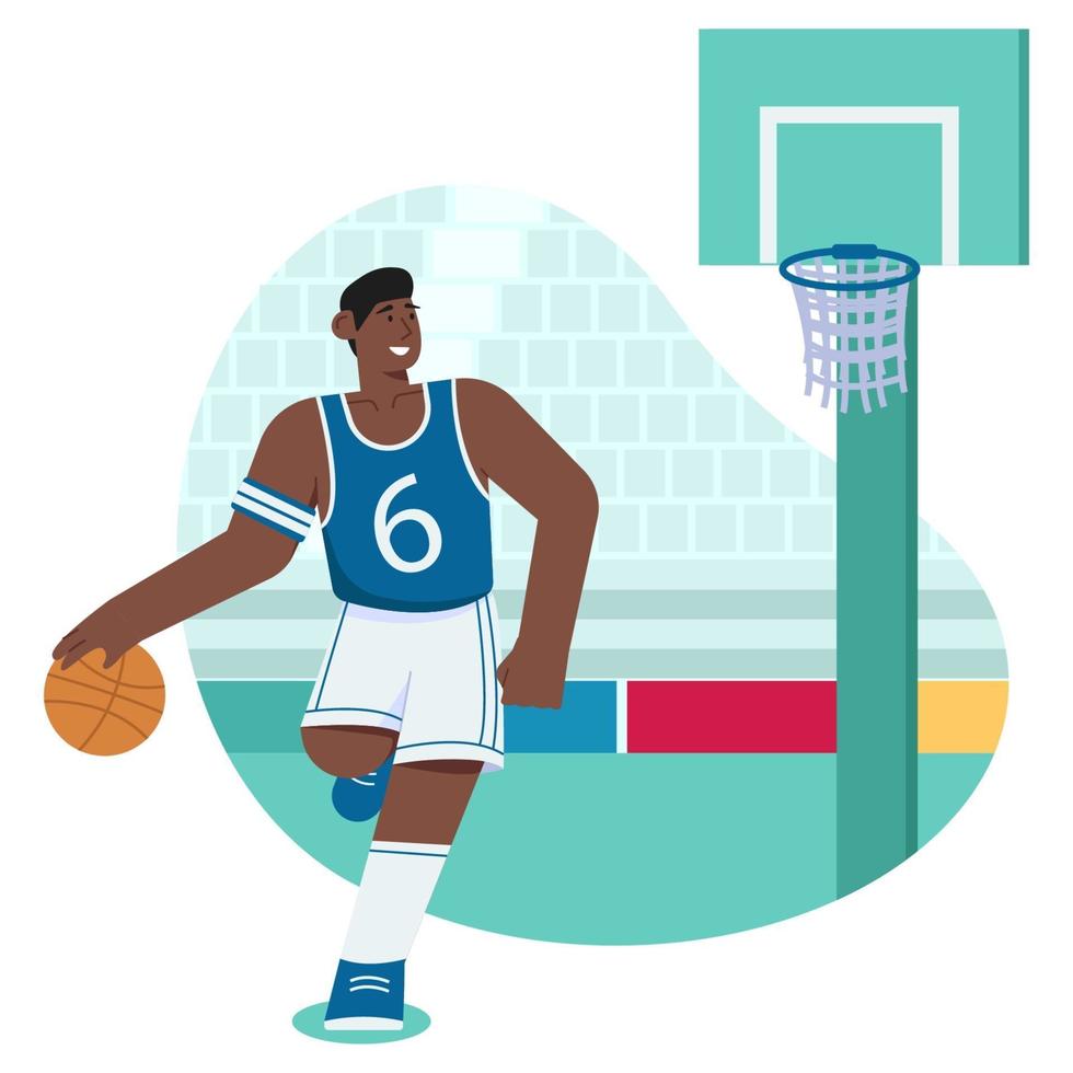 Basketball flat illustration vector