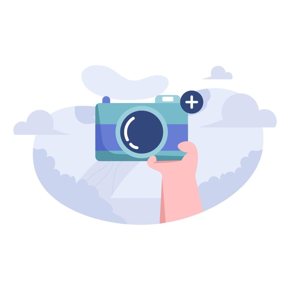 Need camera access flat illustration vector