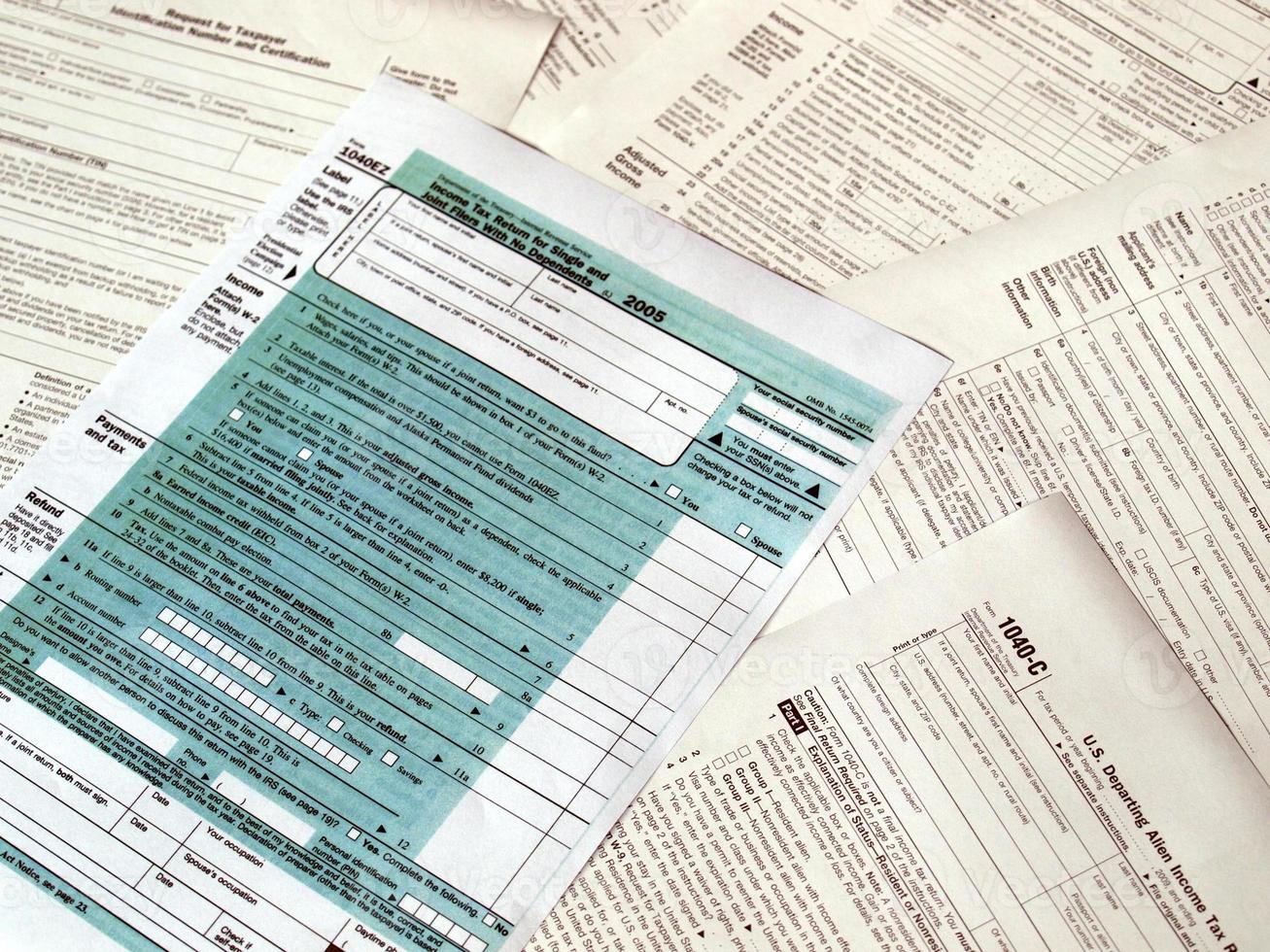 USA tax forms photo