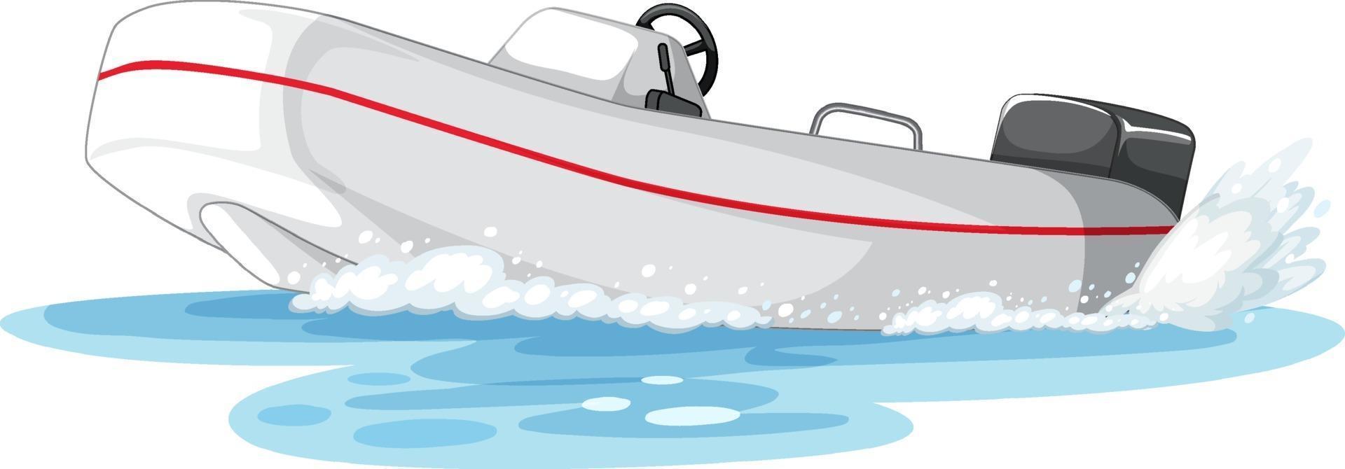 Powerboat or speedboat on the water vector