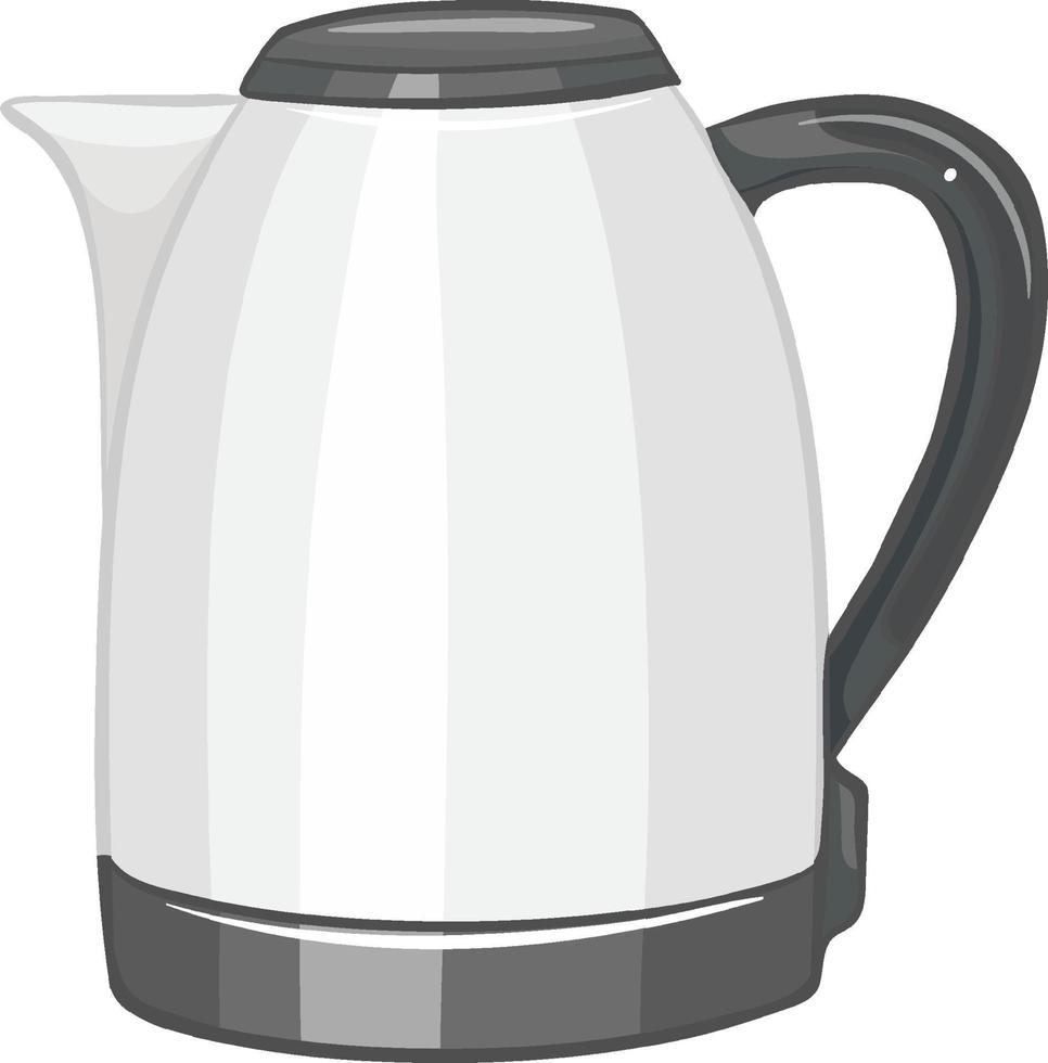 Electric kettle with handle isolated on white background vector