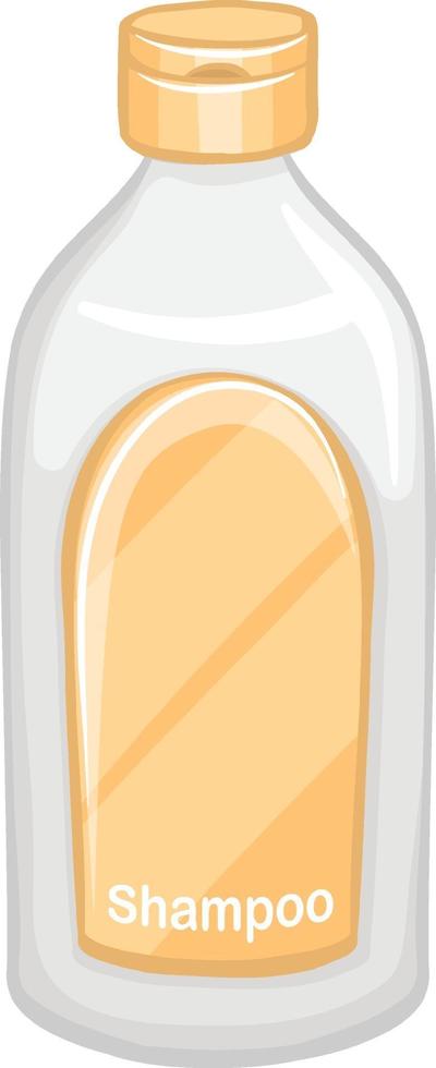 Botella de champú aislado sobre fondo blanco. vector