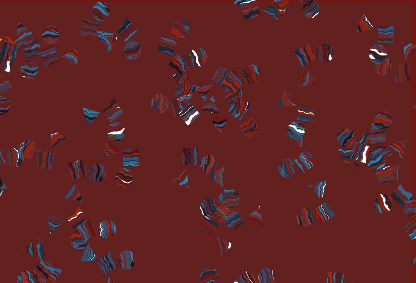 textura de vector azul claro, rojo en estilo poli con círculos, cubos.